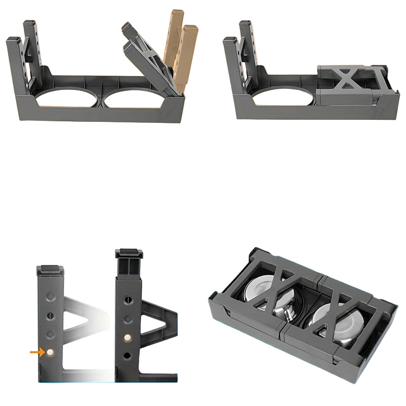 Adjustable Elevated Dog Bowls – Double Stainless Steel Food & Water Feeder