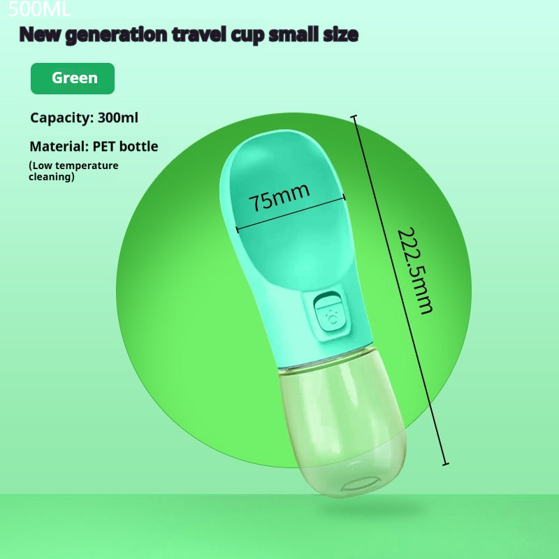 2-in-1 Portable Pet Water & Food Bottle – Outdoor Travel Feeder for Dogs & Cats