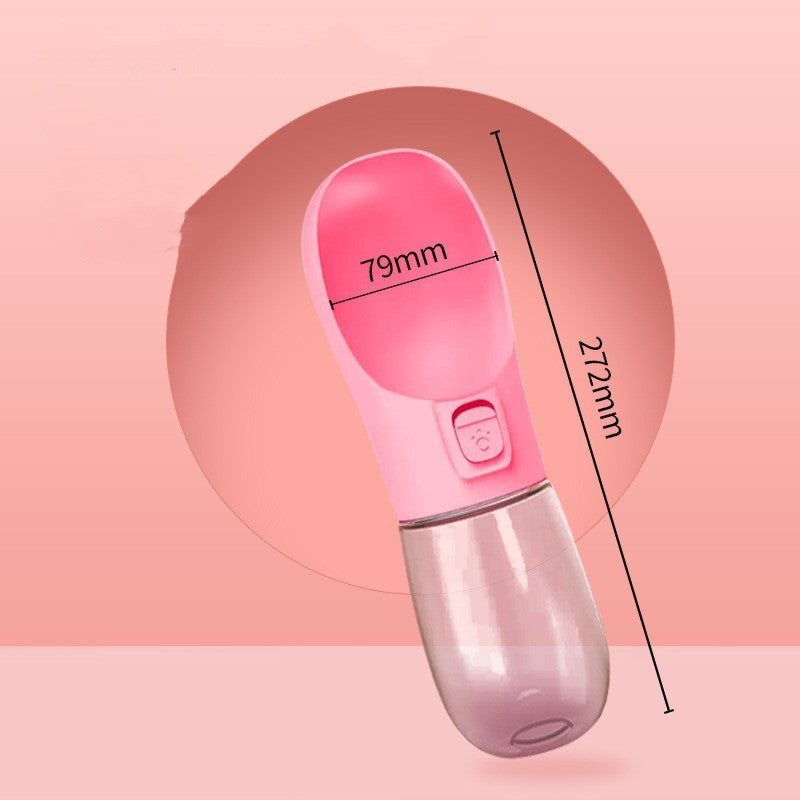 2-in-1 Portable Pet Water & Food Bottle – Outdoor Travel Feeder for Dogs & Cats