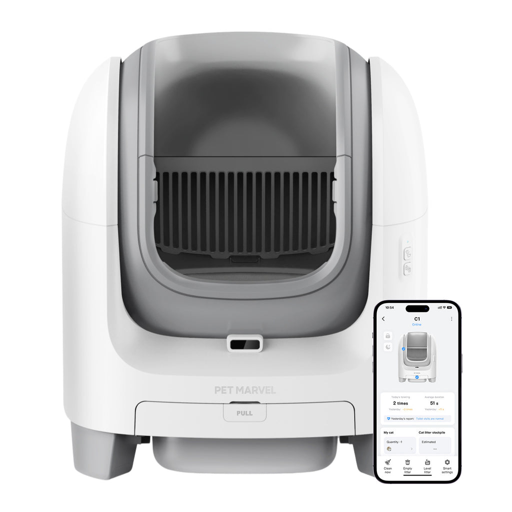 Pet Marvel™ Smart Self-Cleaning Cat Litter Box – Automatic Odor Control & App Monitoring