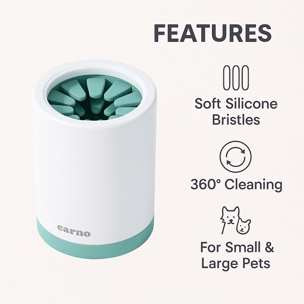 Portable Pet Paw Cleaner Cup Soft Silicone Comb