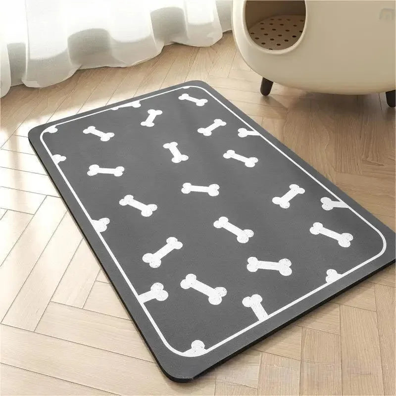 Cartoon Paw-Shaped Pet Feeding Mat – Non-Slip & Waterproof Food Bowl Mat