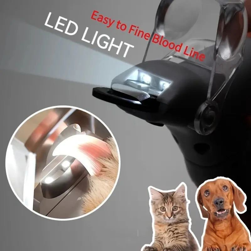Illuminated LED Pet Nail Clipper – Safe & Precise Trimming for Dogs & Cats