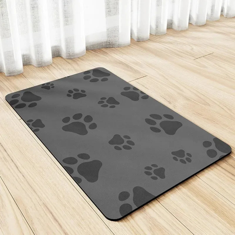 Cartoon Paw-Shaped Pet Feeding Mat – Non-Slip & Waterproof Food Bowl Mat