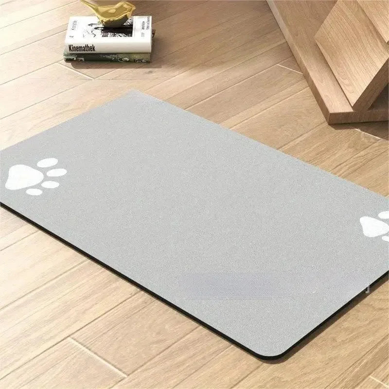 Cartoon Paw-Shaped Pet Feeding Mat – Non-Slip & Waterproof Food Bowl Mat