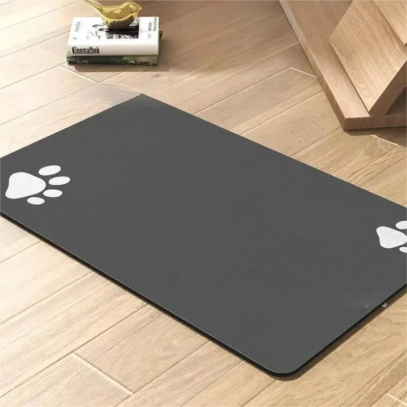 Cartoon Paw-Shaped Pet Feeding Mat – Non-Slip & Waterproof Food Bowl Mat