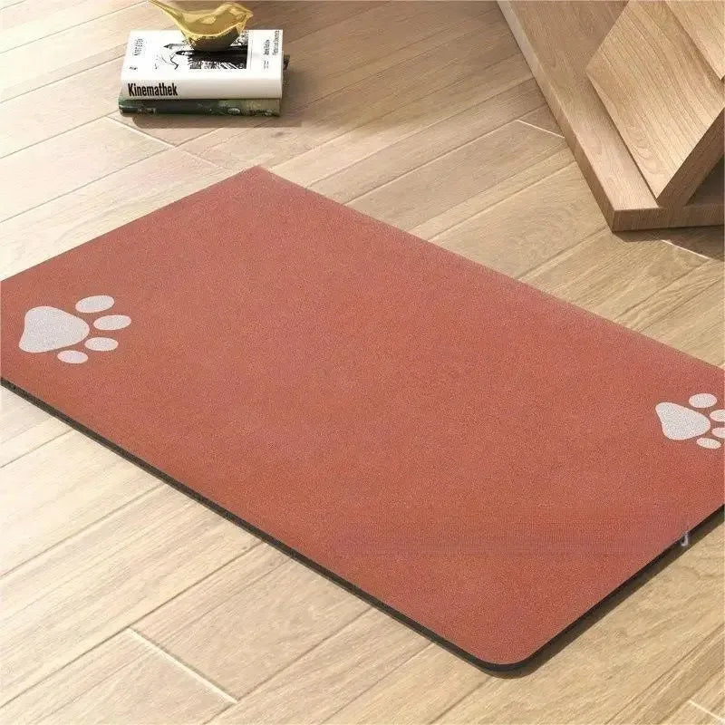 Cartoon Paw-Shaped Pet Feeding Mat – Non-Slip & Waterproof Food Bowl Mat