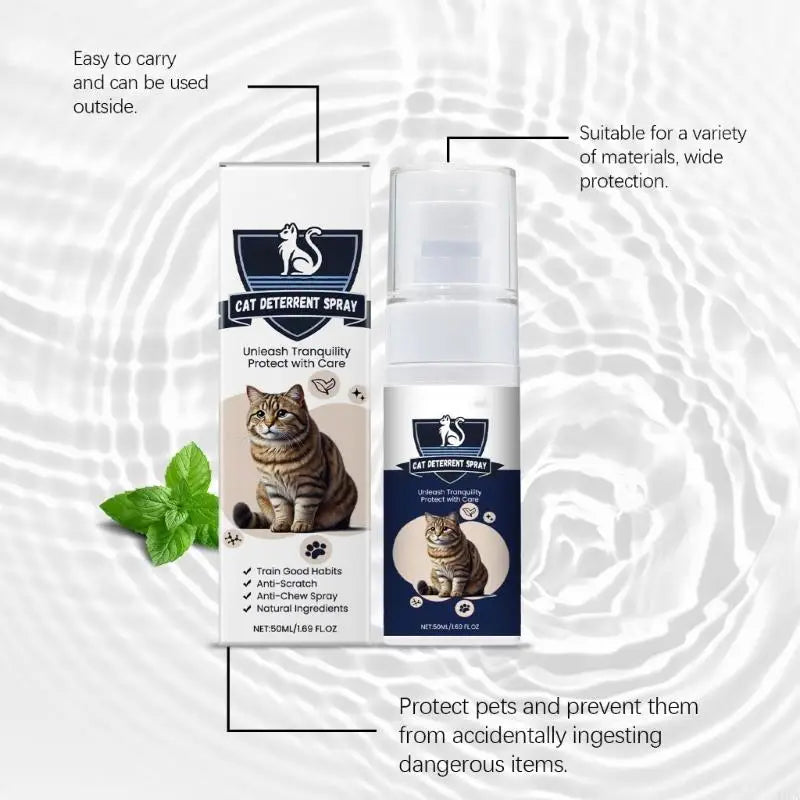 2-Pack Cat Training Deterrent Spray – Gentle, Safe & Effective Formula for Furniture Protection (50 ml)