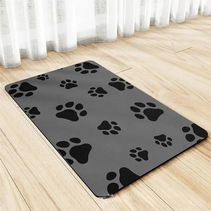 Cartoon Paw-Shaped Pet Feeding Mat – Non-Slip & Waterproof Food Bowl Mat