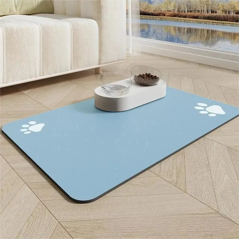 Cartoon Paw-Shaped Pet Feeding Mat – Non-Slip & Waterproof Food Bowl Mat