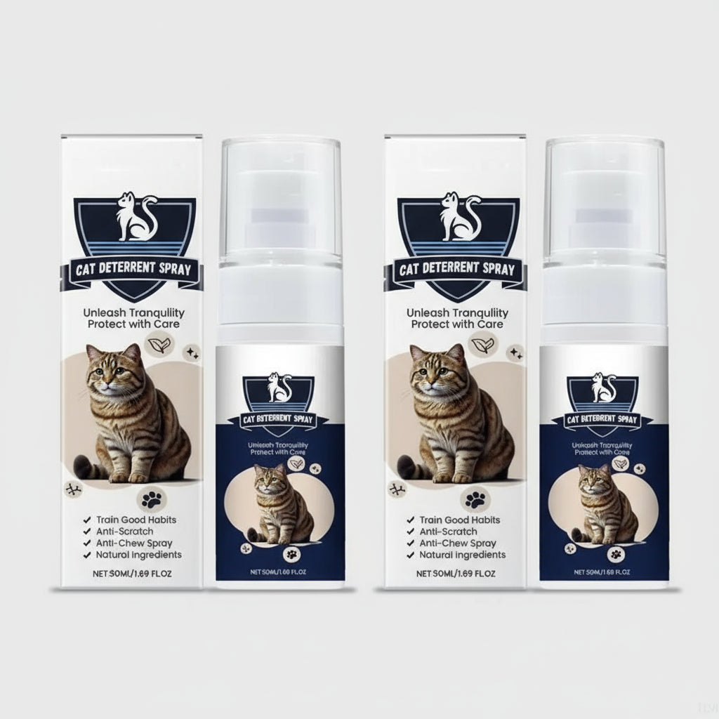2-Pack Cat Training Deterrent Spray – Gentle, Safe & Effective Formula for Furniture Protection (50 ml)
