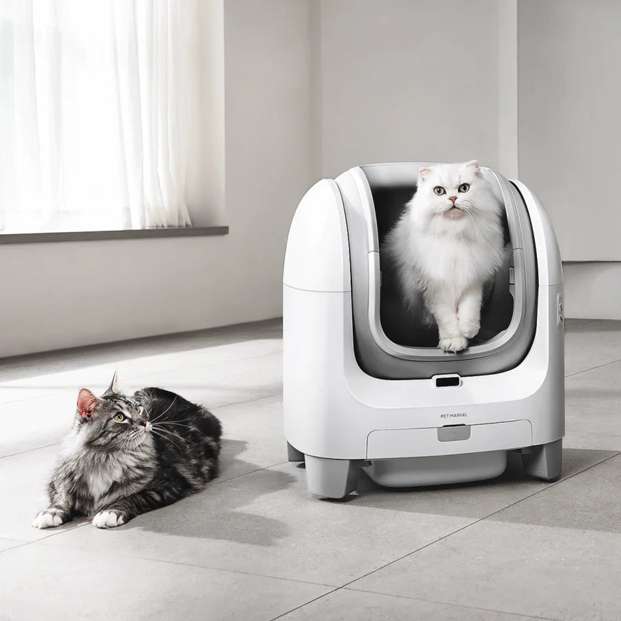 Pet Marvel™ Smart Self-Cleaning Cat Litter Box – Automatic Odor Control & App Monitoring