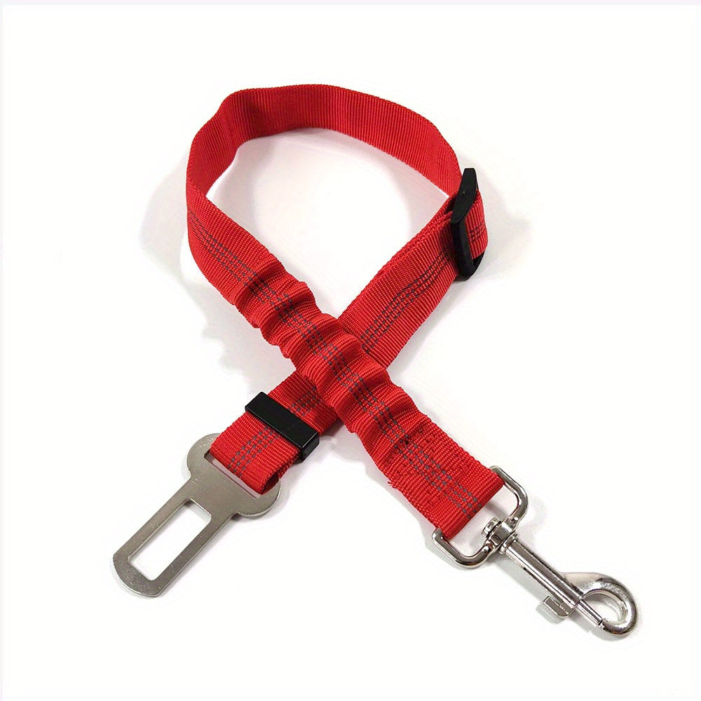 Secure Travel Dog Seat Belt – Adjustable Car Safety Harness with Durable Nylon Leash